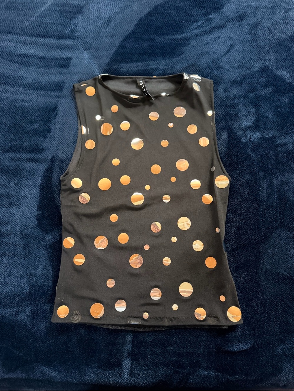 Motel Rocks polka dot tank shiny size xs